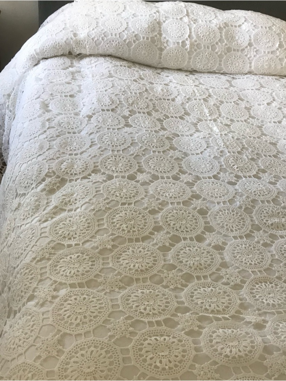 vintage crochet lace tablecloth nwt - Picture 3 of 5